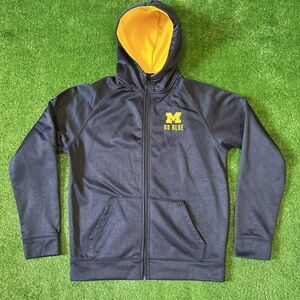 Michigan Wolverines Full Zip Jacket Men’s Medium Blue Yellow Colosseum Athletics